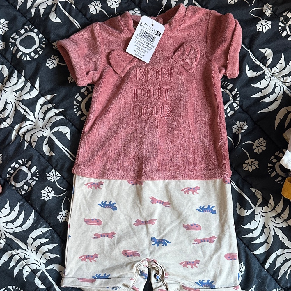 Kids Pajama Set - Rose and Cream